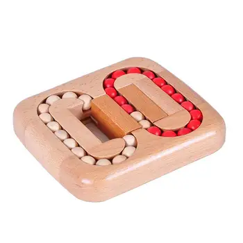 

Wooden Moving Puzzles Maze Game Pairing Color Beads Board Educational Kids Toy