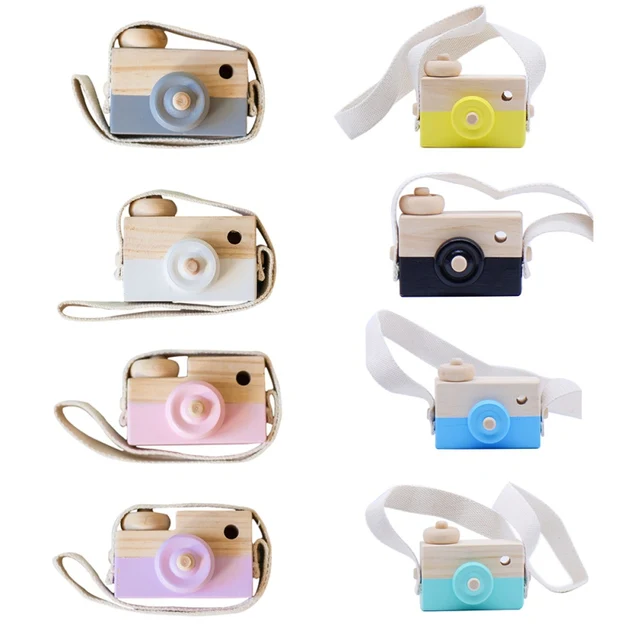 Children Wooden Camera Toys Hanging Camera Photography Decoration Children Educational Toys for kids Birthday Christmas Gifts 3