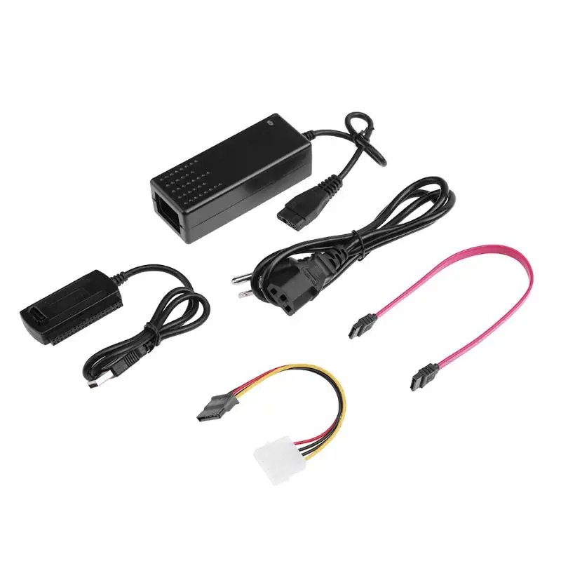 

1 Set USB 2.0 to IDE SATA 2.5 inches 3.5 inches Hard Drive HD HDD Power Converter Adapter+Power Cable SATA Power Adapter Cable