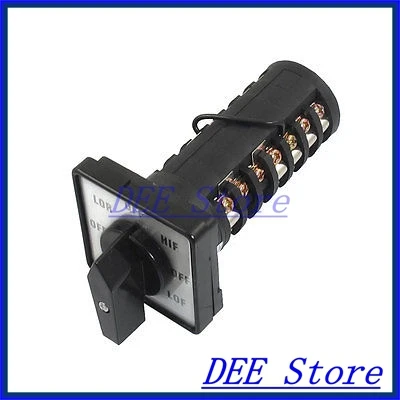 

600V 16A Locking 27 Screw Terminals 8 Position Cam Combination Changeover Switch