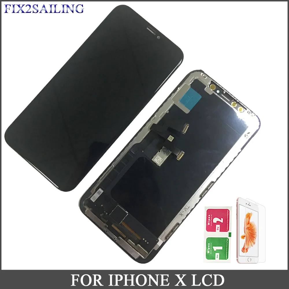 

New 1:1 OEM Quality OLED/TFT For iPhone X LCD display Replacement With Face Recognition Free Shipping For iphone X LCD