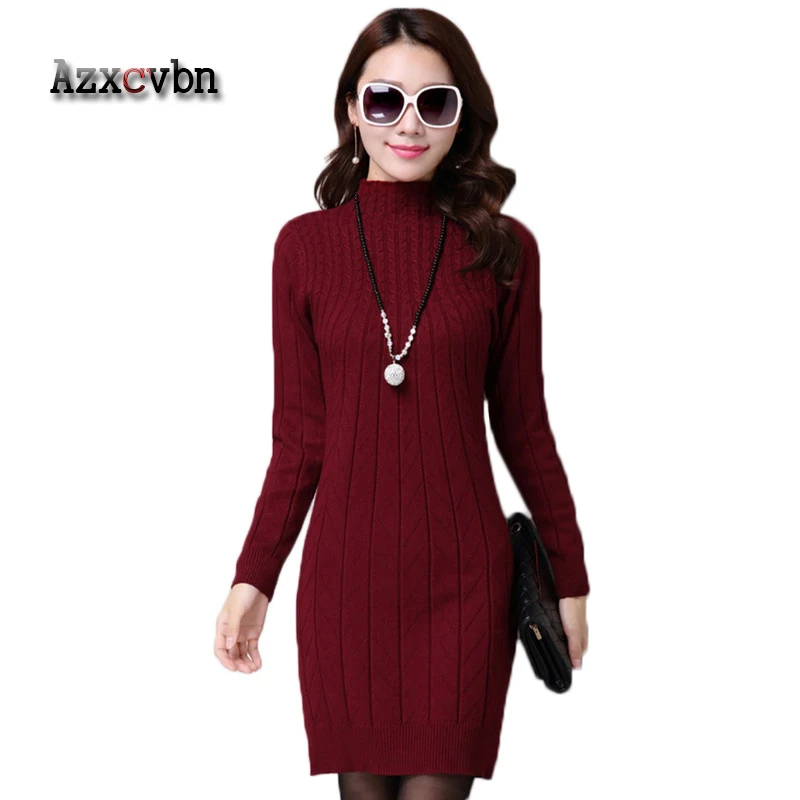 Invierno de la Cachemira Suéter Vestido Para Mujer 2017 de
