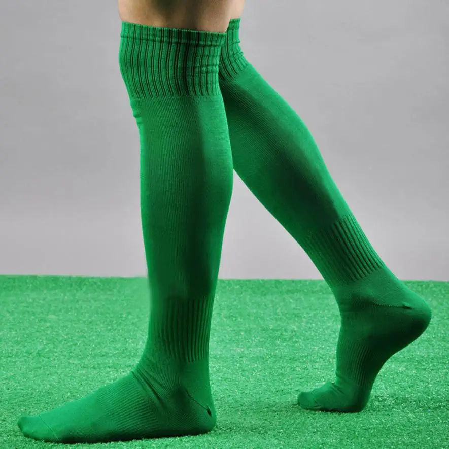 Мужские спортивные футбольные гольфы, гольфы, бейсбольные Хоккейные носки, calcetines ciclismo# A - Цвет: Зеленый