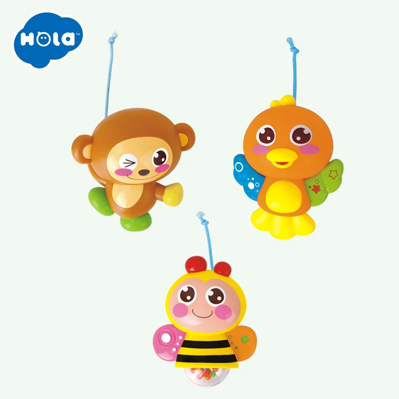 Baby Rotate Musical Jungle Baby Mobile Nursery Cot/Crib Mobile Multi Function with Lights & Music Box Children Play Cartoon Toy