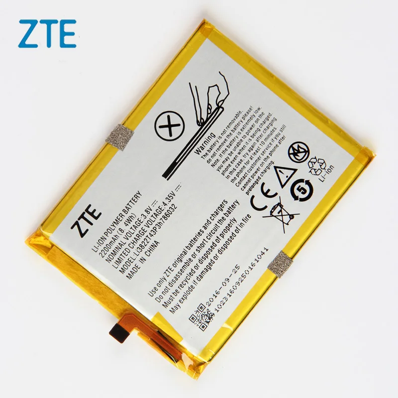 

Original ZTE Li3822T43P3h786032 Phone battery For ZTE Blade D6 Blade X7 Blade V6 Orbic Orbic-RC-501L 2200mAh