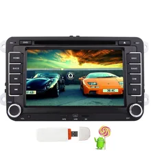 Car Stereo Quad-core Android 5.1 Headunit in Dash 2DIN Car DVD Player GPS Navigation Map Stereo For Volkswagen Golf HD Autoradio