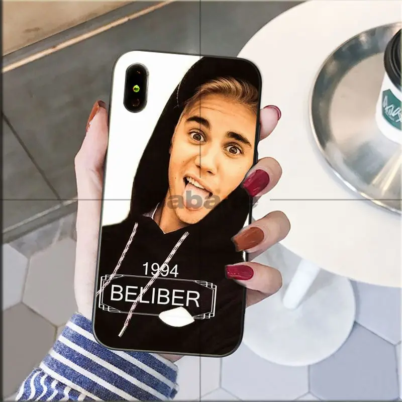Babaite Popular Singer Justin bieber TPU black Phone Case Cover Shell for iPhone 8 7 6 6S Plus 5 5S SE XR X XS MAX Coque Shell