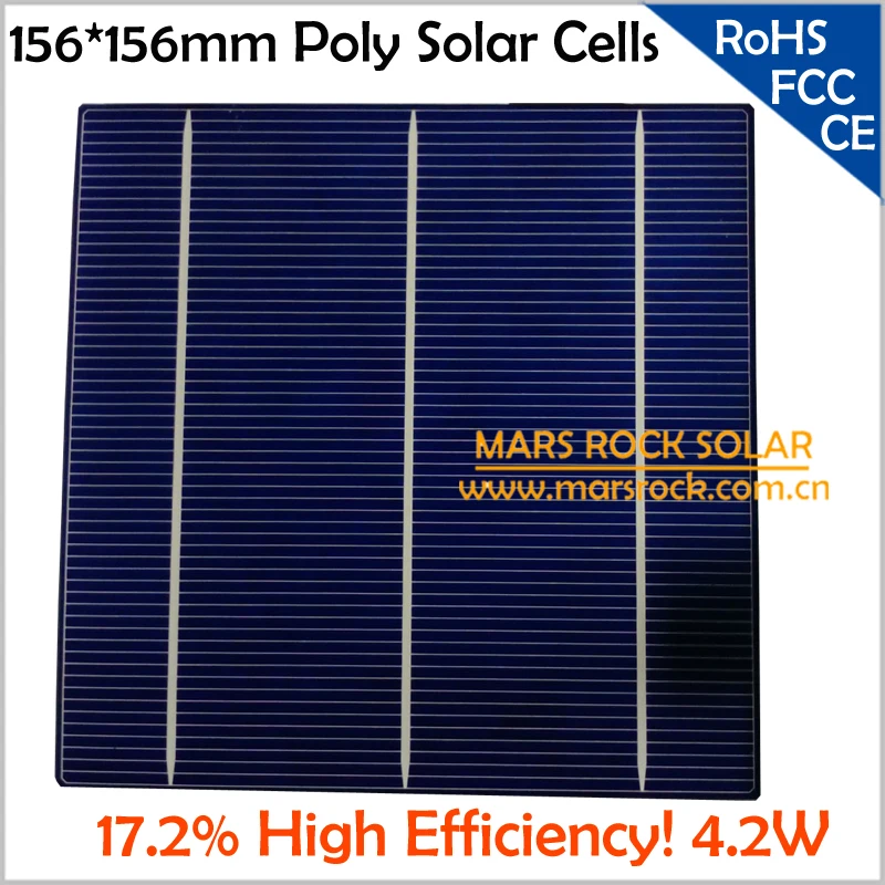 400 шт./лот дешево класс поли солнечные элементы для солнечной панели модуль, 16-17% эффективность, 3 шины, 3,9 Вт,, CE