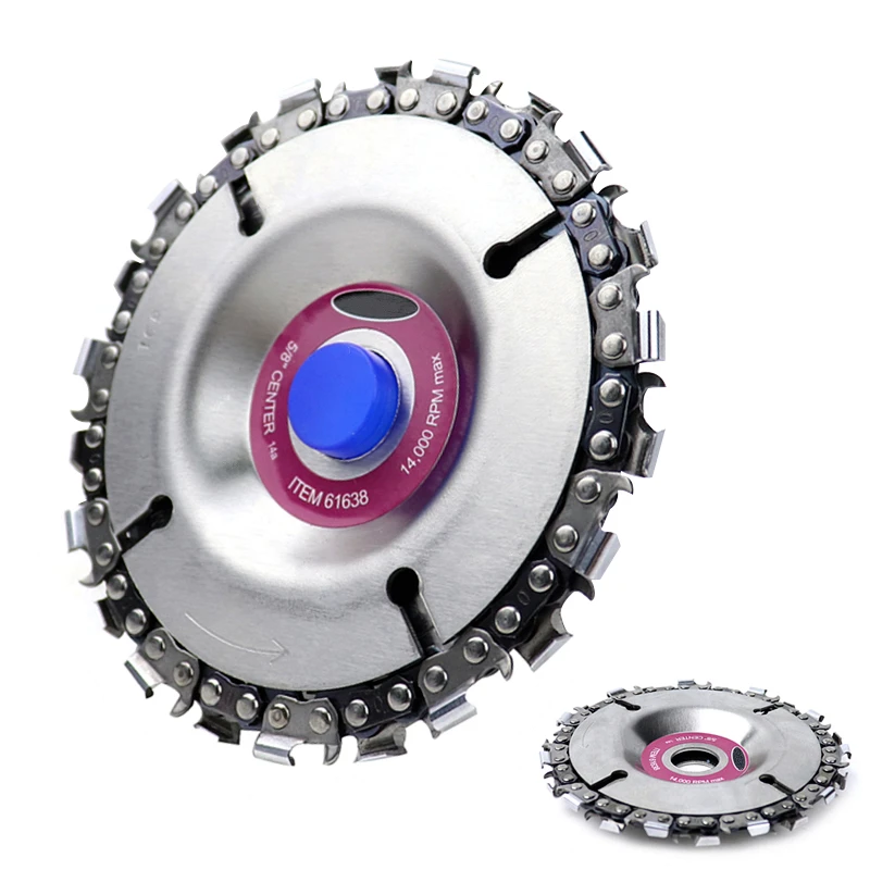 4''/100mm Woodworking Grinder Chain Disc Wood Carving Disc For Cutting