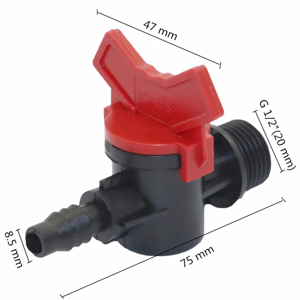 5 шт. 1/2 дюйма мужской резьбовые фитинги пластиковый клапан орошения заблокировать двери перепускной клапан шланг Аксессуары