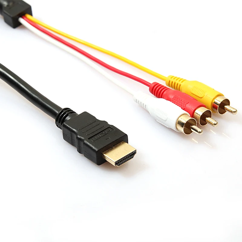 1.5 M HDMI a 3RCA Cavo Audio Video AV Cavo di trasmissione Connettore Componente Filo del Cavo di P