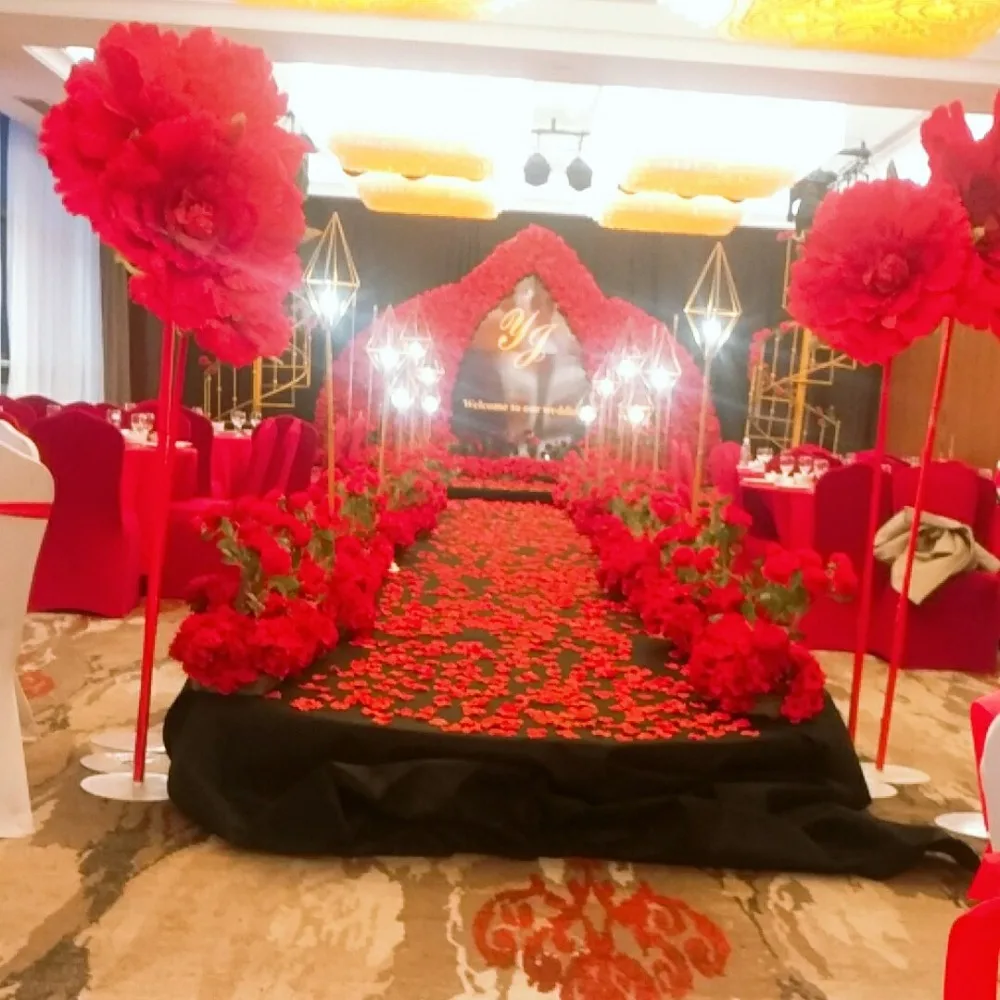 Hall decoration decoration large artificial flower peony wedding background decoration wall