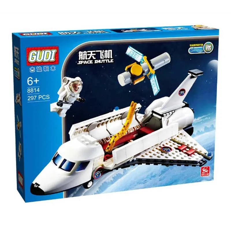 

GUDI Air Shuttle Puzzle Assembled Fight Inserted Plastic Toy Building Assembled 8814 Legoe Compatible