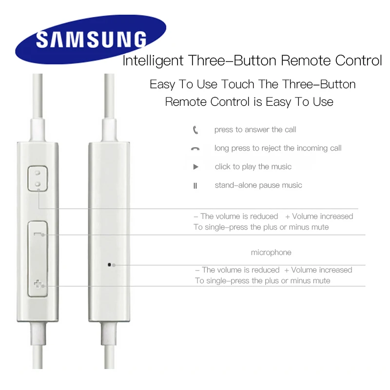 3/5/10/15/20 шт. samsung EHS64 проводной 3,5 мм наушники-вкладыши, наушники с микрофоном для Galaxy S8 S8Edge S9 S9+ Поддержка официальный Тесты