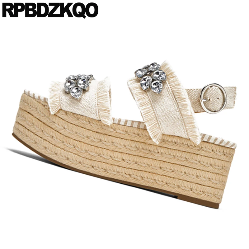 jewel espadrille wedge sandal