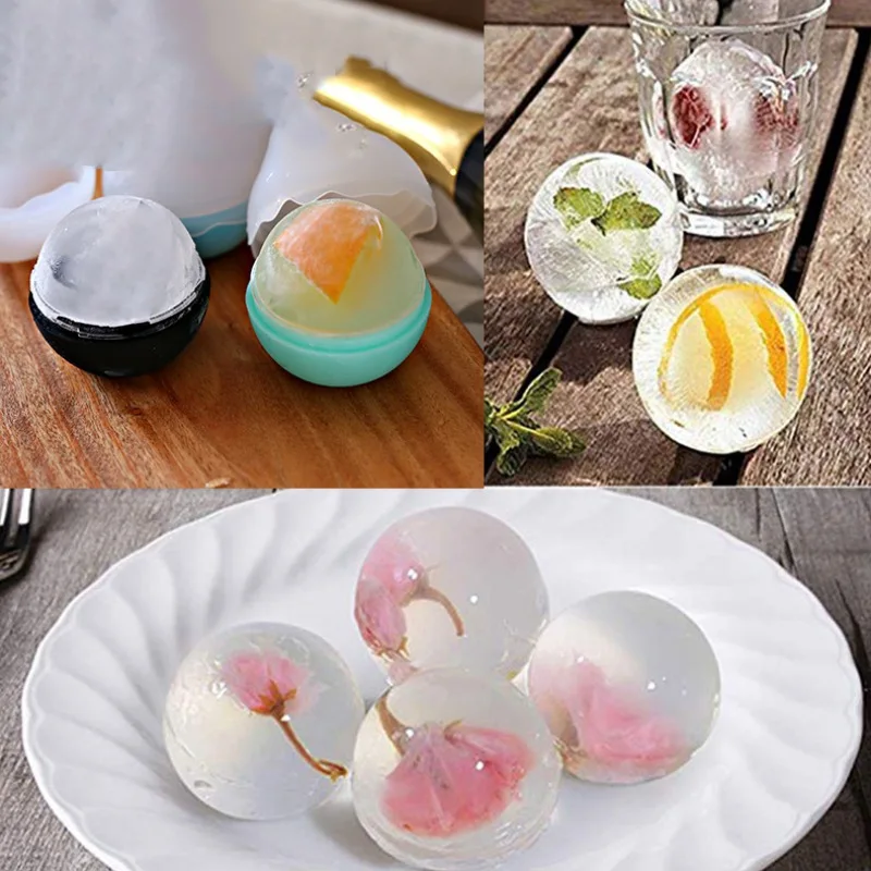 

Ice Cream Candy Making Mold Single Large Ball Shape Silicone Ice Cube Mold Tray With Lid Easy Release Cake Chocolate Candy Soap