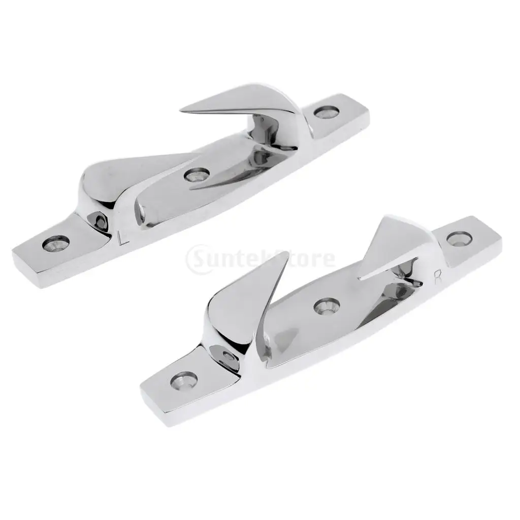 2Pcs 6" Polished Marine Grade 316 Stainless Steel Skean Fairlead Boat
