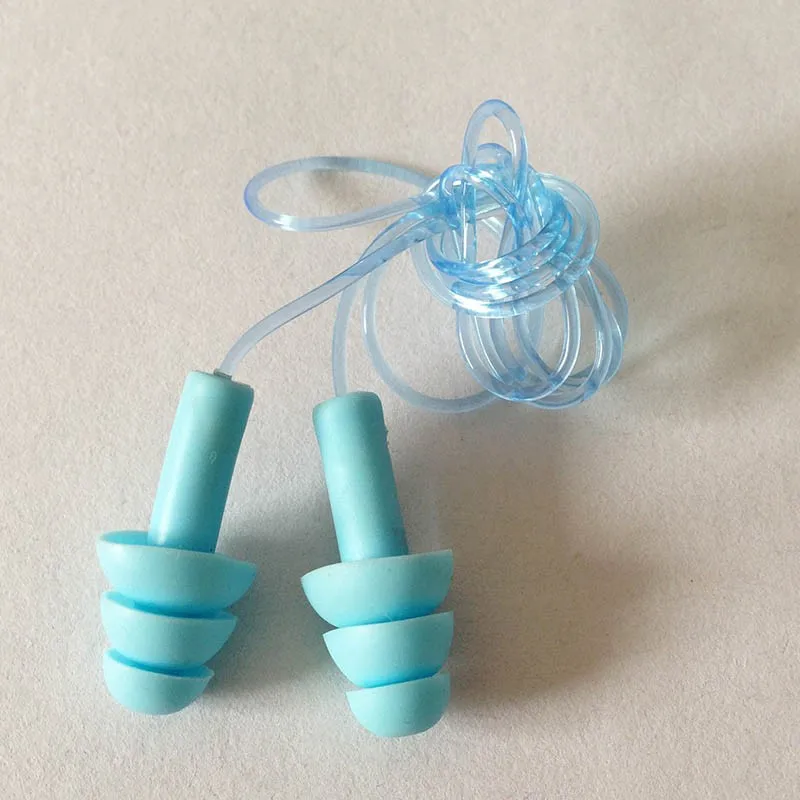 Забавные аксессуары для плавания Мягкие силиконовые анти-потери водонепроницаемые беруши для плавания с веревкой noiseproof Проводные проводные затычки для ушей