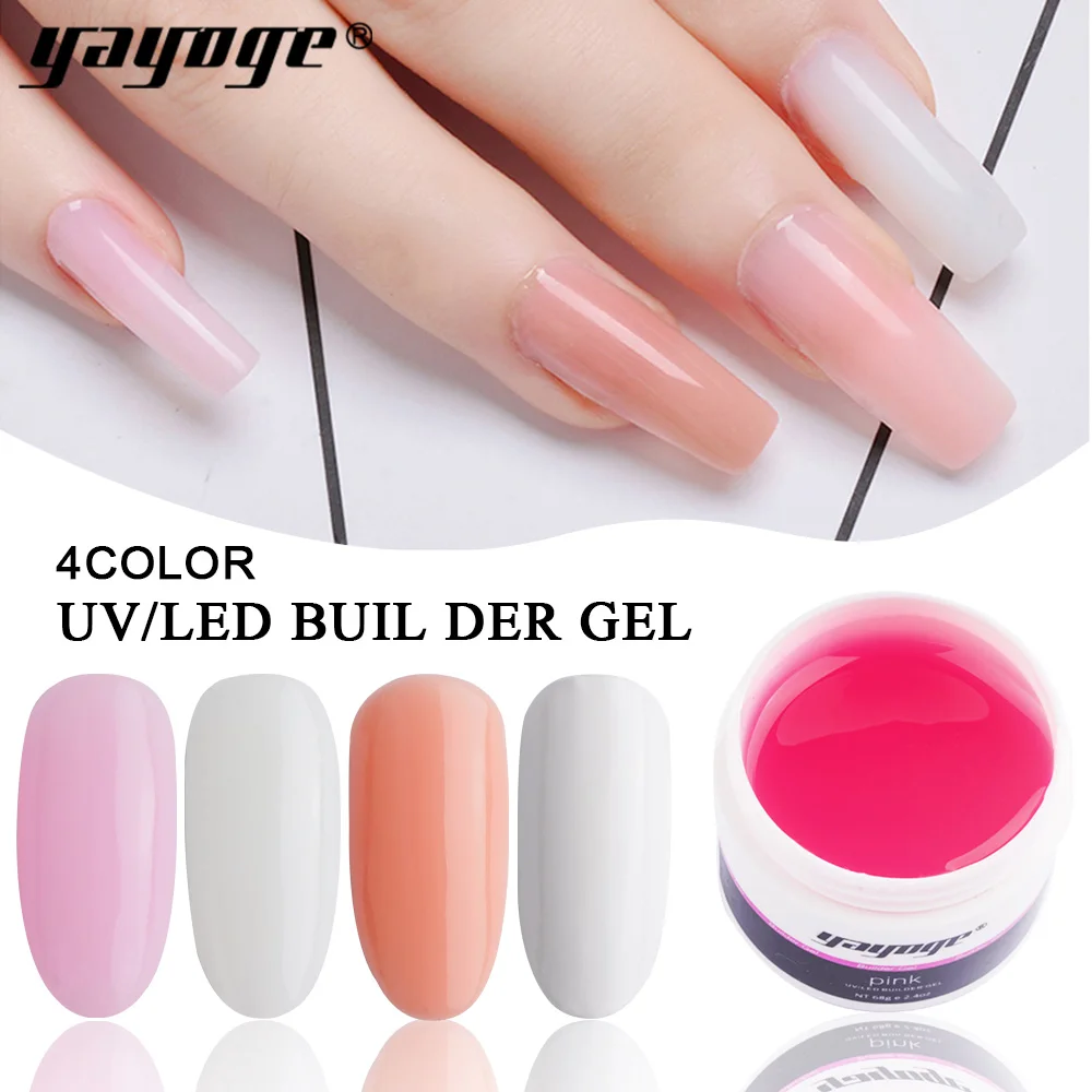 

YAYOGE Builder Gel Varnish Quick Building Odorless Painless Pure natural raw materials UV Gel Nail Polish For Nail Extensions