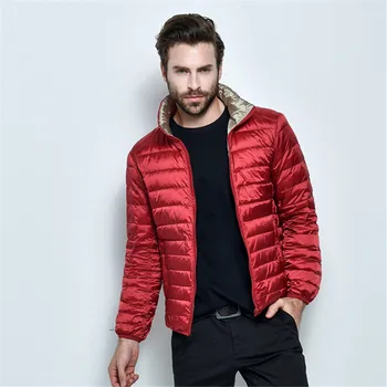 

2019 New Men Winter Jacket Ultra Light 90% White Duck Jackets Coats Casual Portable Winter Coat for Men Plus Size Down Parkas