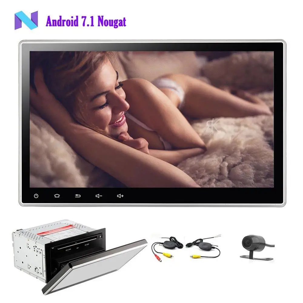 

Android 7.1 Car DVD Player in dash Autoradio Video Headunit Double din GPS 3D Map WallPaper Change SWC Wifi+Wireless Rear Camera