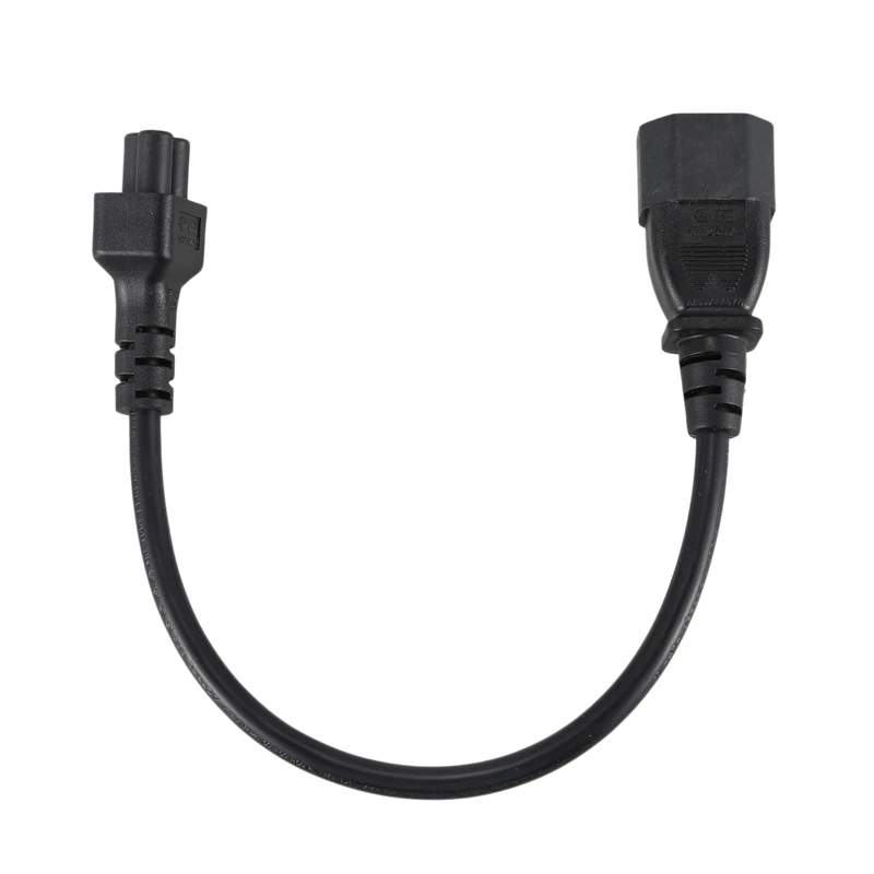 

IEC 320 C14 Male to C5 female Adapter Cable, 25CM, IEC 3 Pin male to Clover leaf Black