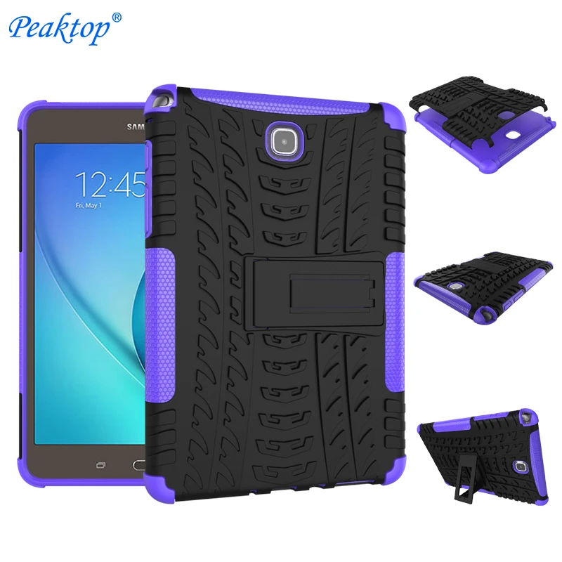 

For Samsung Galaxy Tab A 8.0 SM T350 T355 P350 P355 8&quot Tablet Case Cover Silicone TPU+PC Kickstand Dual Armor Back Cover Cas