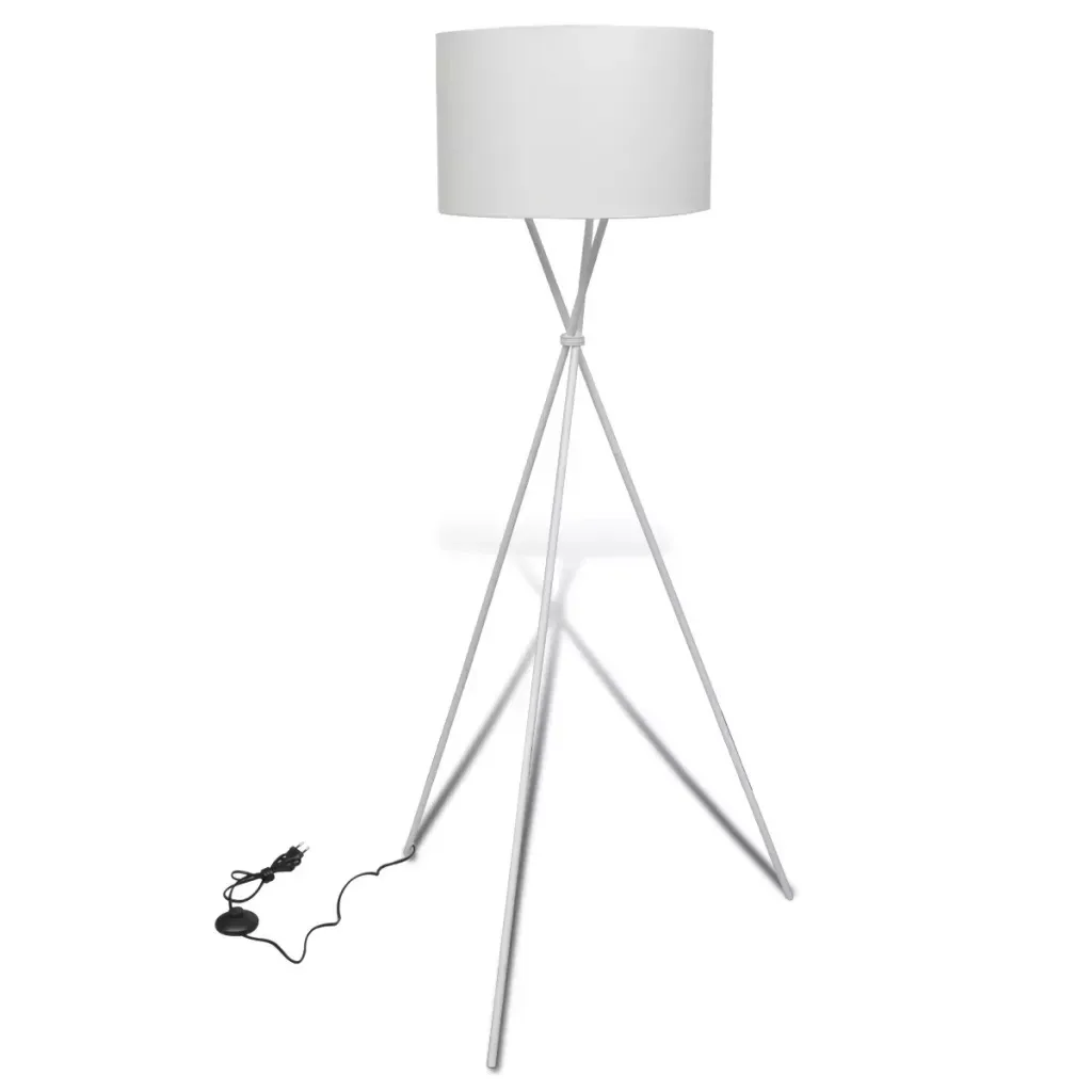 

Vidaxl White Floor Lamp Simple Modern Personality Fashion Creative Living Room Bedroom Study Tripod Floor Lamp Lighting