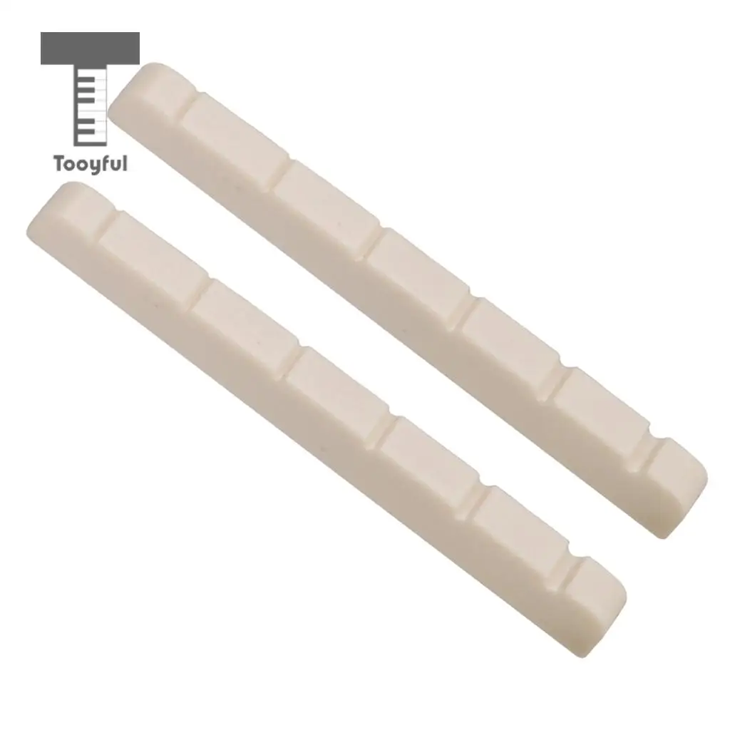 2pcs 6 String Electric Guitar Nut Slotted for Stratocaster Strat Telecaster Tele Guitar Replacement