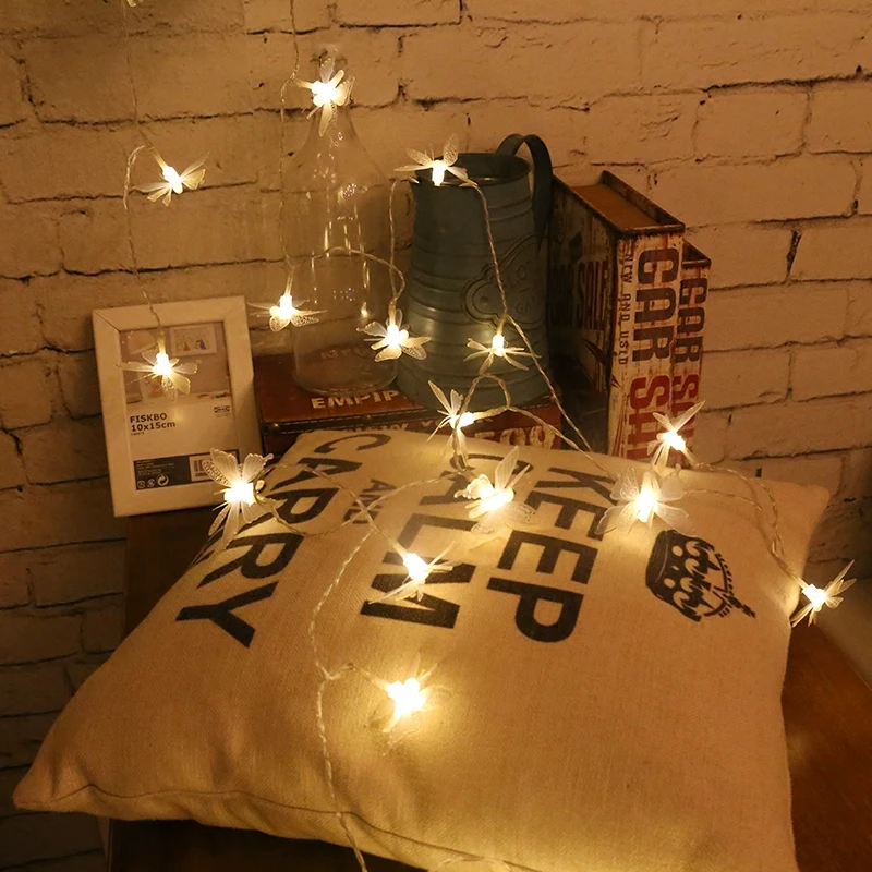 Us 4 28 40 Off Julelys Butterfly Fairy Lights Garland Battery Led String Light Gerlyanda Christmas Lights Decorations For Wedding Bedroom In Led