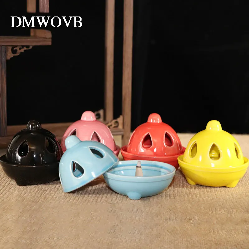 

Ceramic Incense Burner Porcelain Incense Holder Censer Teahouse Multiful Color Creative Home Decor Burner Use In Home Teahouse
