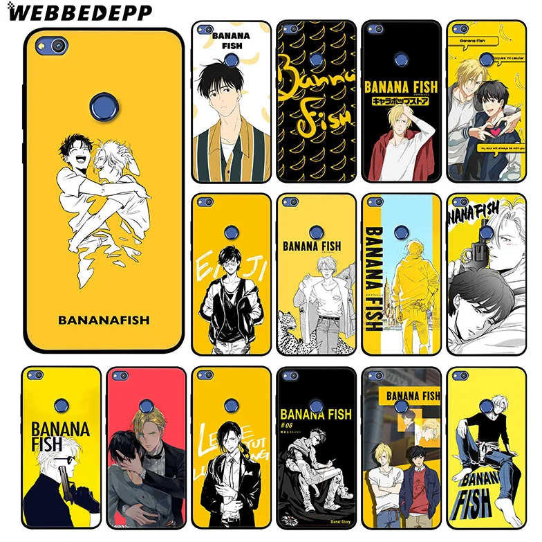 

WEBBEDEPP Banana Fish Soft Silicone Case for Huawei Honor Mate 20 10 8X 8C 8 6A 7A 7X 7C Lite Pro TPU