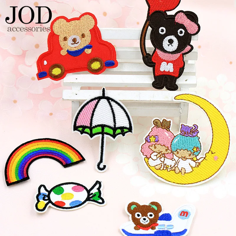

JOD Chlidren Clothes Patches Ironing Thermo Adhesive Applications Clothing Sewing Embroidery Applique Cloth Stickers Iron On