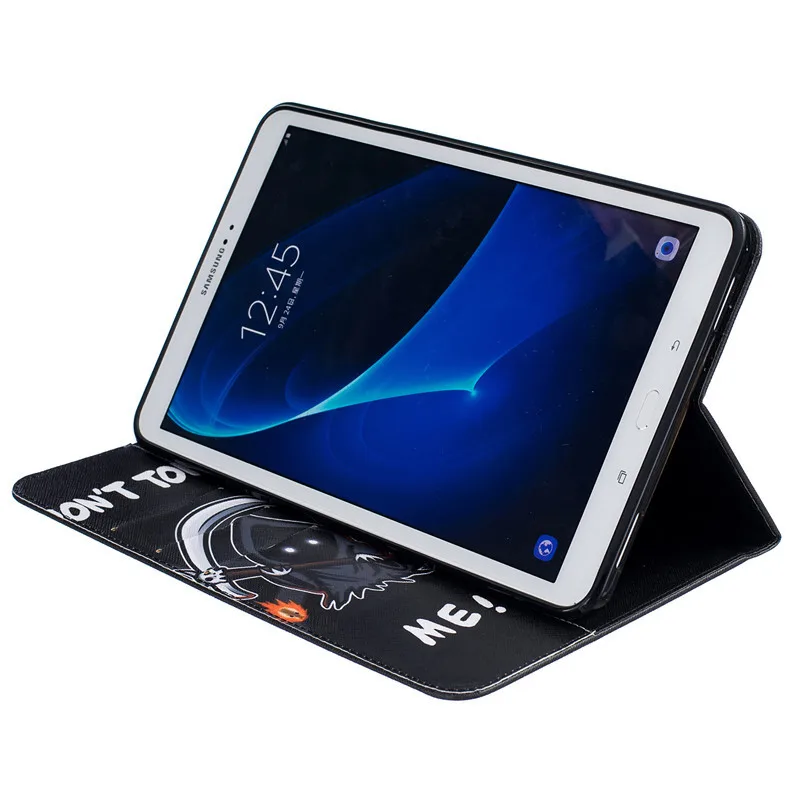 For Samsung Galaxy Tab A 10.1 Case T580T585SM-T580T580N Case Tablet Cover Print Folio PU Leather Wallet Protective Shell Bag (73)