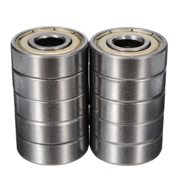 

10pcs 608ZZ Metal Shielded Ball Bearing High-Speed Miniature Bearings 8x22mm For Skateboards Scooter