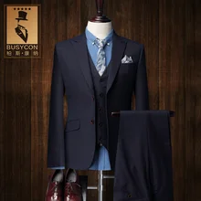 Трехкомпонентный темно-фиолетовый клетчатый мужской костюм Блейзер Masculino Slim Fit утренний костюм Свадебная Мужская официальная одежда