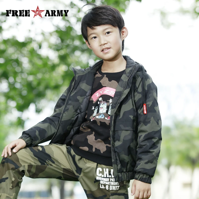 

Fall Jackets Boys Kids Hooded Jackets And Coats Autumn Teenagers Camo Children's Outerwear & Coats Large Size 4 6 8 10 12 14