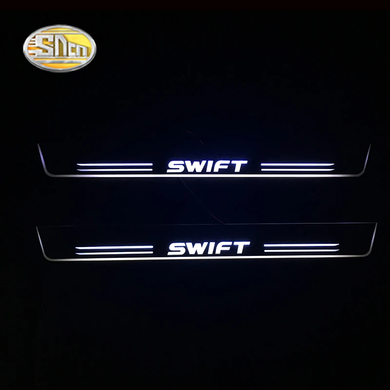 SNCN светодиодная Накладка на порог для Suzuki Swift LED moving light scuff педаль наружный Добро