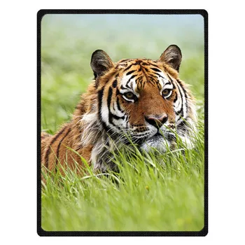 

New Customized Soft Warm Blanket Coral Fleece Throw Travel Blankets Tiger Printed Kids Baby Blanket