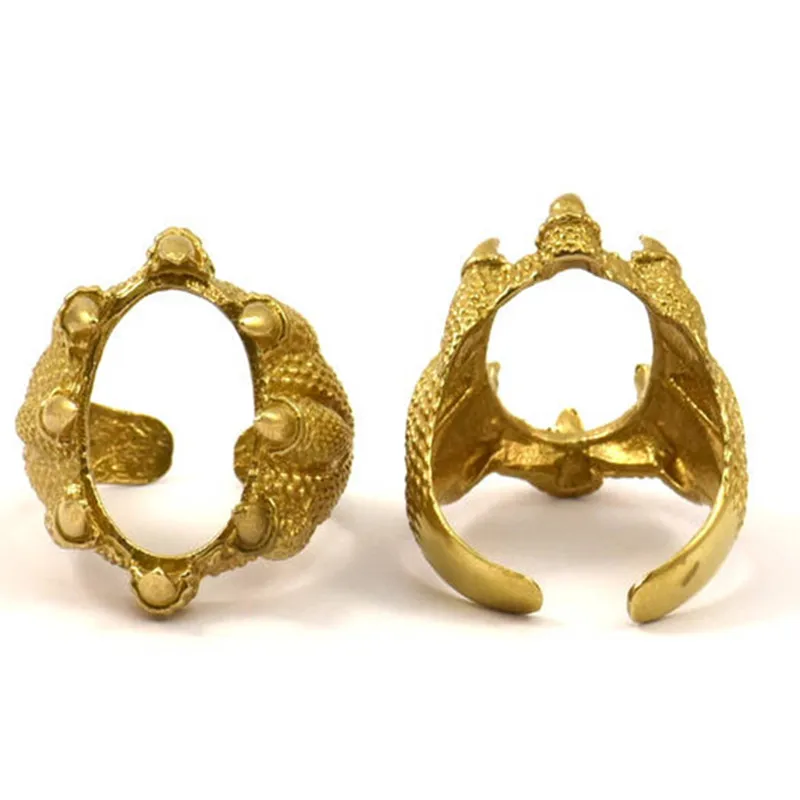 

Raw Brass Ring Setting and - Pad Size --13x19mm N166 choose