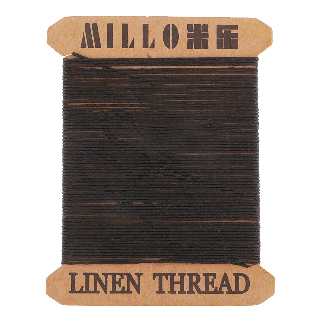 1 Piece Soft Round Linen Waxed Line Sewing Thread for Leather Crafts M009 Linen Practical Durable