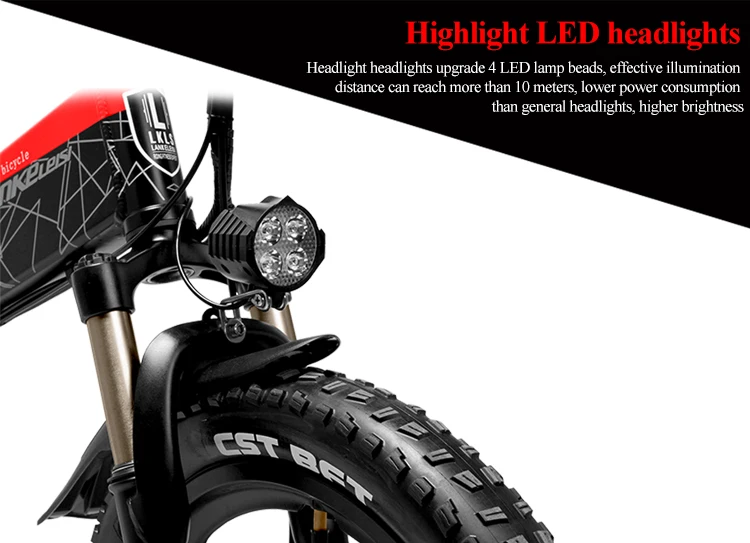 Best Lankeleisi G650 Electric Folding Bicycle full suspension 7 Speeds 500W Motor 48V 12.8AH Battery light weight frame 15