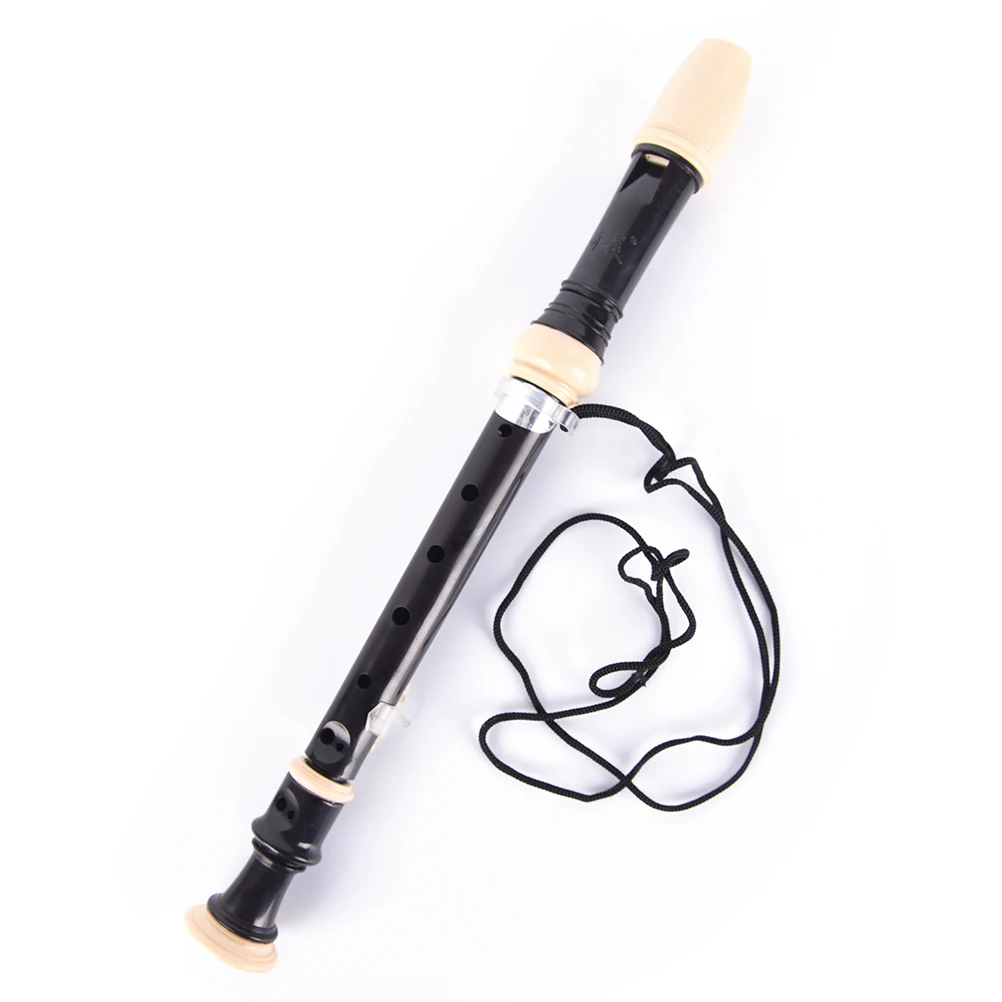 

Adjustable Black Clarinet Soprano Recorder Flute Musical Instrument + Cleaning Rod Piccolos Accessory 8 Holes
