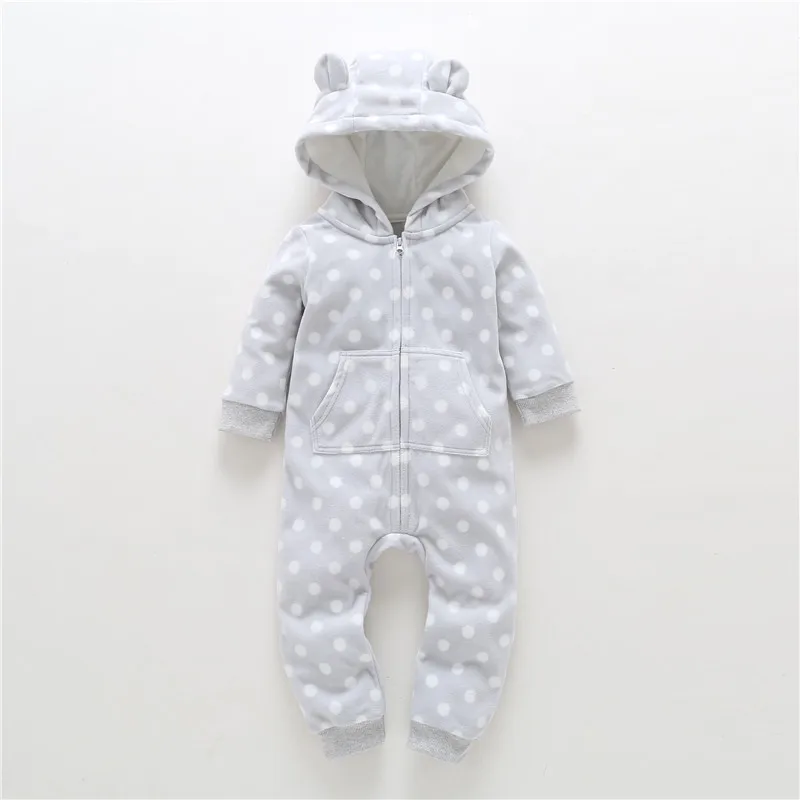 2017 Autumn Winter Baby Clothes Boy Baby Overalls Wool Newborn Clothes One Piece Romper Baby Girl