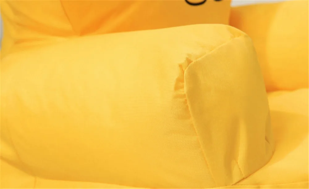 Fancytrader Kids Mini Sofa Cartoon Dog Beanbag Kids Fluffy Yellow Puppy Seat Filled with Particle5
