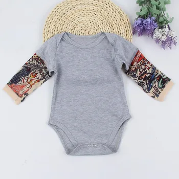 

2018 Cool Fashion Toddler Infant Baby Boys Tattoo Sleeve Jumpsuit Bodysuit Clothes Outfits 0-24M