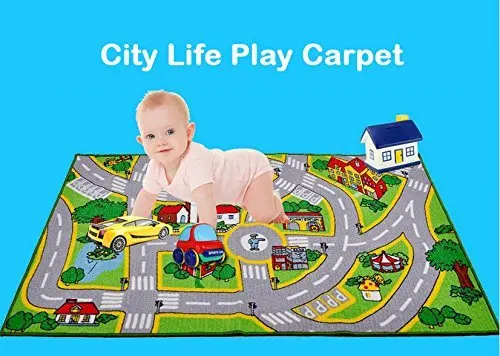 Детский коврик с дорогами, детский коврик, игровой коврик, Карта города, Детский обучающий коврик, детский коврик, игровая комната