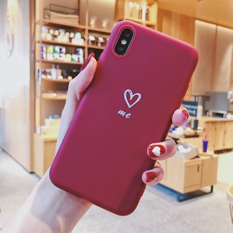 Lovebay Love Heart чехлы для телефонов, чехлы для Iphone 11 Pro 6 6S 7 8 Plus XS Max XR X, Мягкий ТПУ силиконовый ультратонкий простой чехол