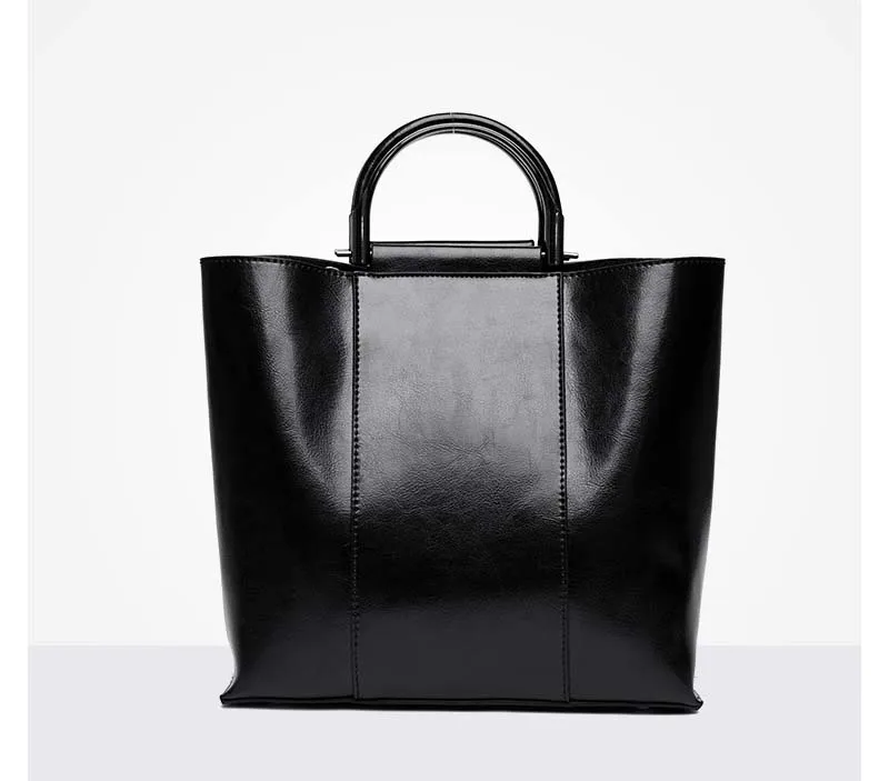 Yonder Ретро Натуральная Кожа Роскошные сумки женские сумки дизайнерские модные сумки через плечо женские сумки из натуральной кожи - Цвет: Black