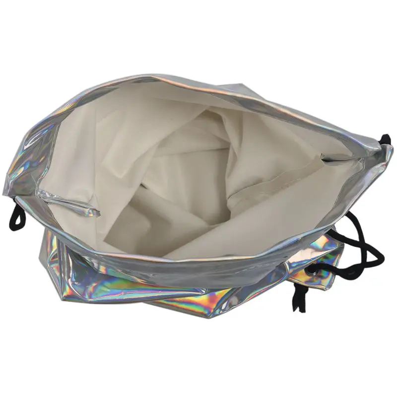 Блестящая походная спортивная сумка рюкзак школьные книжные сумки голографическая гладкая струнная сумка